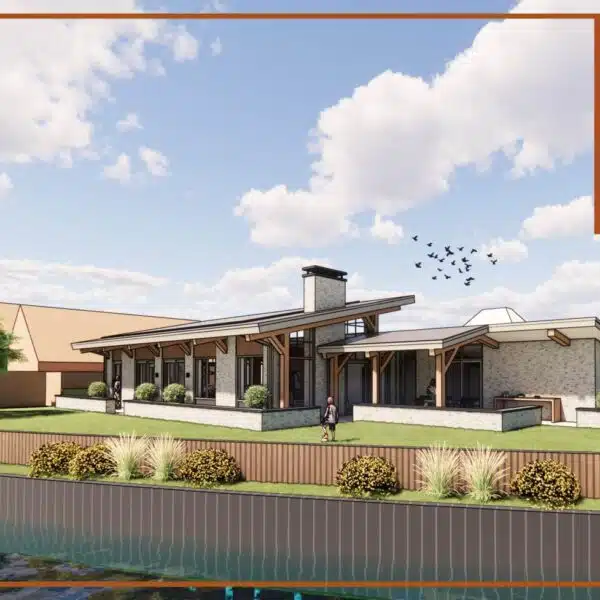 Architectonische impressie van een nieuwbouw villa in Urk, ontworpen door Spil Architecten